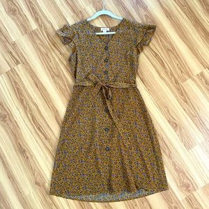 Midi Floral Dress, Size L
